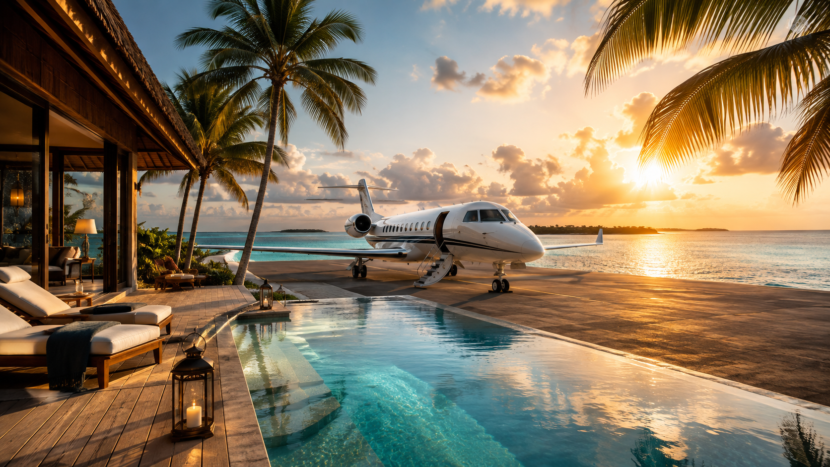 ELITE PRIVATE JET & MALDIVES OVERWATER VILLA